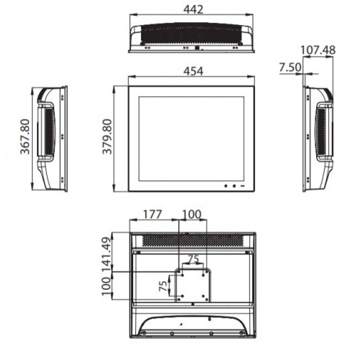 Панельный компьютер Advantech PPC-6191C-RTAE (19