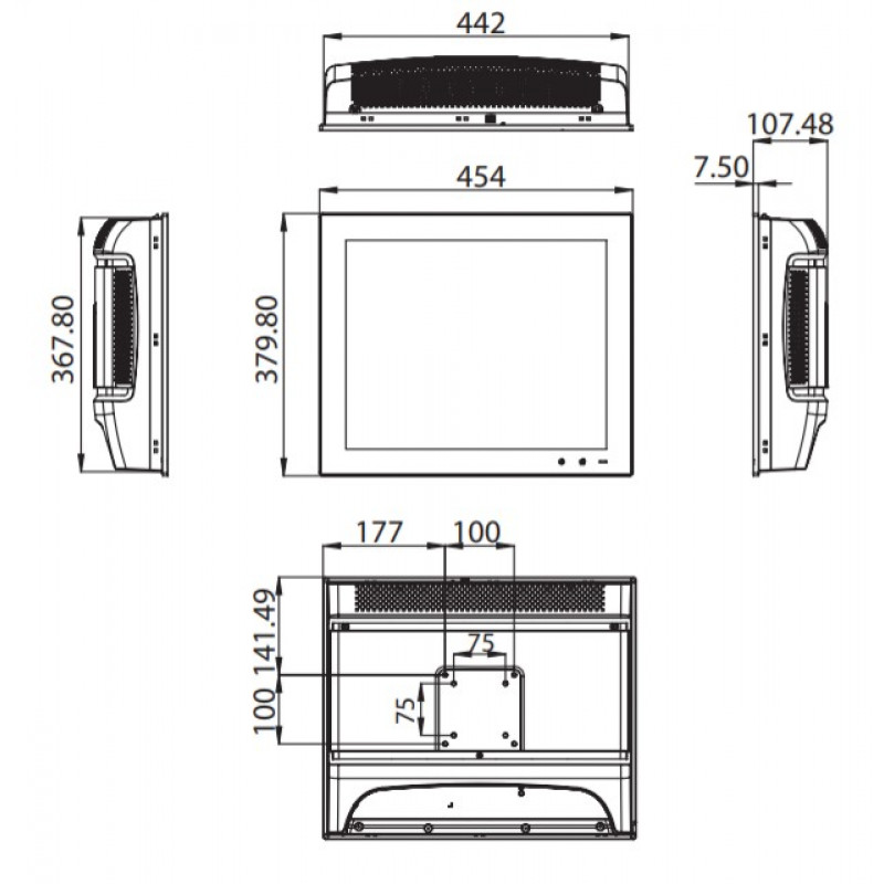 Панельный компьютер Advantech PPC-6191C-RTAE (19