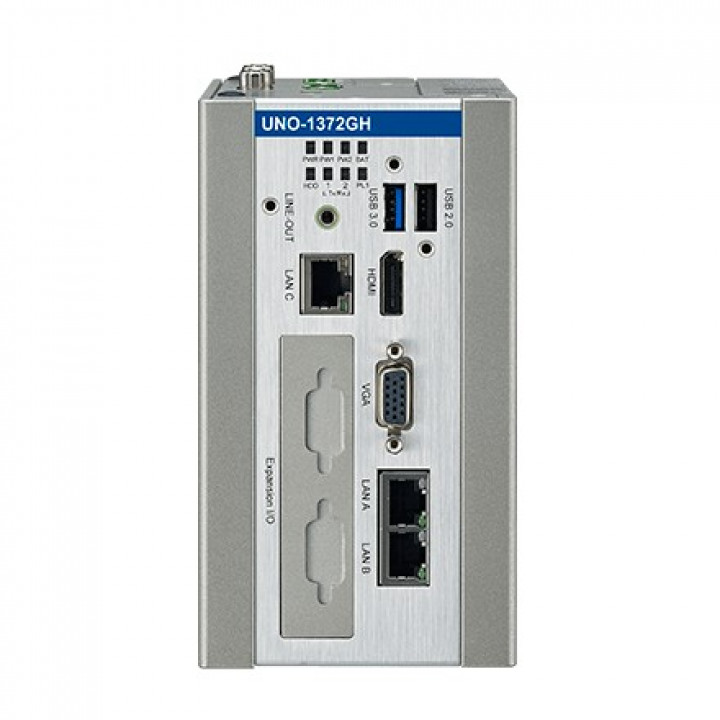 Встраиваемый компьютер на DIN-рейку Advantech UNO-1372GH-E3AE (Intel Atom E3845 1.91 ГГц, 4 Гб DDR3L, 4xCOM, 3xGbE)