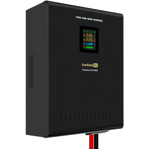 Источник бесперебойного питания Exegate EX296654RUS (5000VA/3500W, чистая синусоида, LCD, AVR, 2*Schuko+клеммы, настенный)
