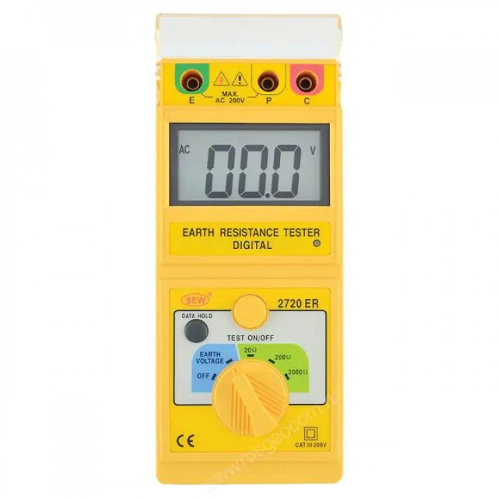 Мегаомметр SEW 2720 ER (20/200/2000 Ом, измерение заземления) Мегаомметр SEW 2720 ER (20/200/2000 Ом, измерение заземления)
