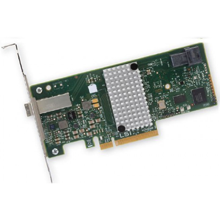 HBA-адаптер LSI SAS 9300-4i4e SGL H5-25515-00B / 03-25515-00B (SAS3008, 8 портов, PCIe 3.0)