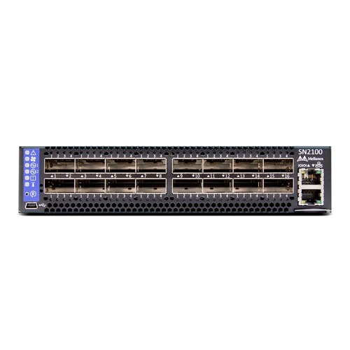 Коммутатор Mellanox MSN2100-BB2F (Spectrum, 16xQSFP28, 40GbE, 1U, MLNX-OS)
