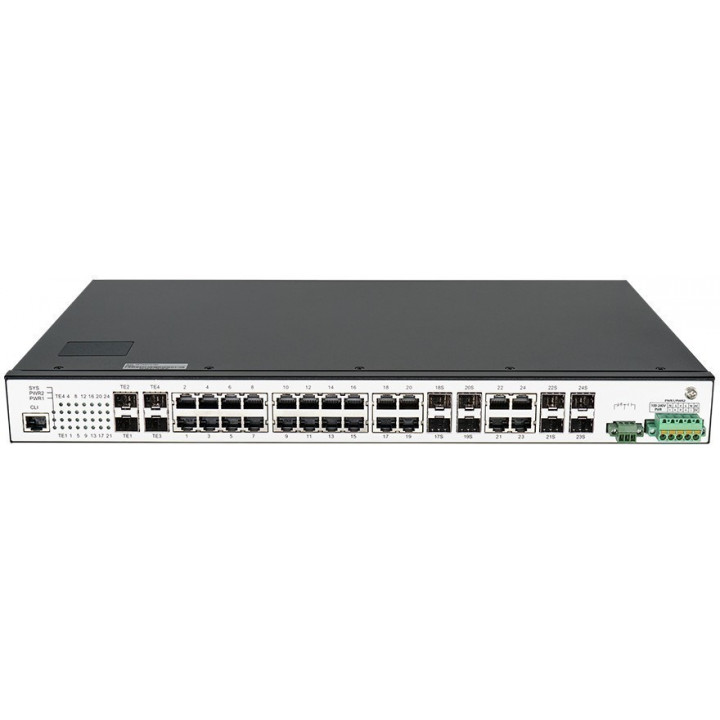 Коммутатор BDCOM IES2000-5024T8C4X (Managed L3-Lite, 16xGE, 8xCombo, 4x10GE SFP+) Коммутатор BDCOM IES2000-5024T8C4X (Managed L3-Lite, 16xGE, 8xCombo, 4x10GE SFP+)