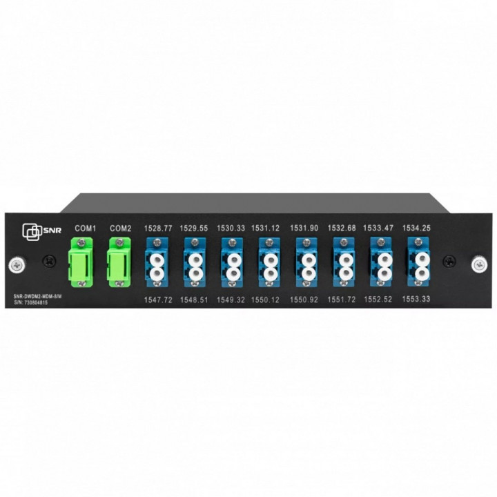 Мультиплексор SNR SNR-DWDM2-MDM-8/M (DWDM, 8-канальный, 1/2-слот)