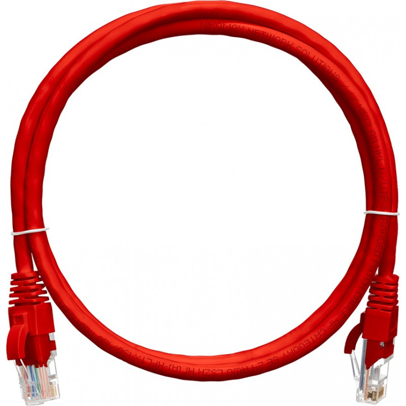 Коммутационный шнур NIKOMAX NMC-PC4UD55B-050-C-RD (U/UTP, Cat.5e, 5м, красный, многожильный, LSZH)