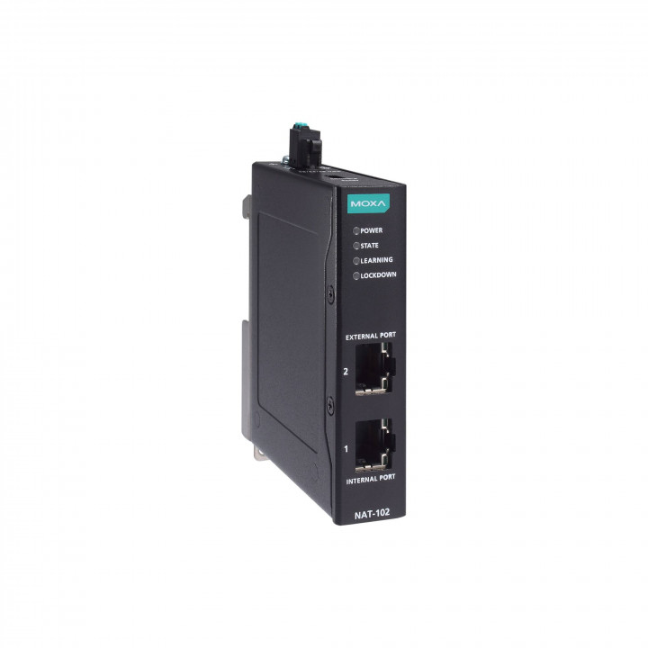 Устройство MOXA NAT-102-T (2-портовое промышленное NAT, расширенный температурный диапазон)