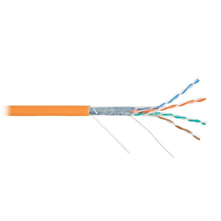 Кабель витая пара NIKOLAN NMC 9200C-OR (F/UTP, Cat.5e, 4 пары, 24AWG, нг(А)-HF, оранжевый 305м)