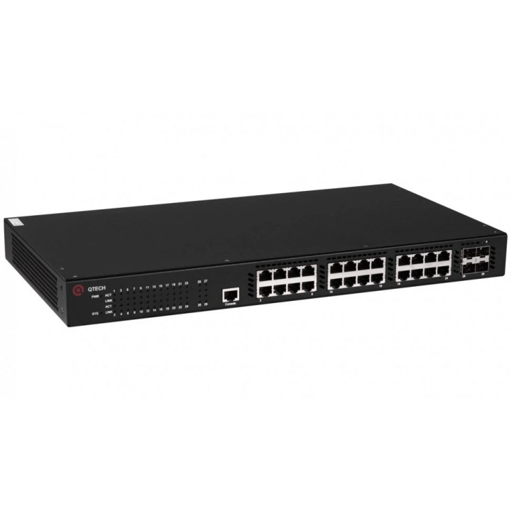 Коммутатор Qtech QSW-3310-28TX-AC-AC (L3, 24x1GbE, 4x10G SFP+, 2 БП) Коммутатор Qtech QSW-3310-28TX-AC-AC (L3, 24x1GbE, 4x10G SFP+, 2 БП)