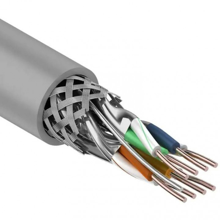 Кабель витая пара REXANT 01-0542 (SSTP, CAT7, 4 пары, 0.51 мм, 305м) Кабель витая пара REXANT 01-0542 (SSTP, CAT7, 4 пары, 0.51 мм, 305м)