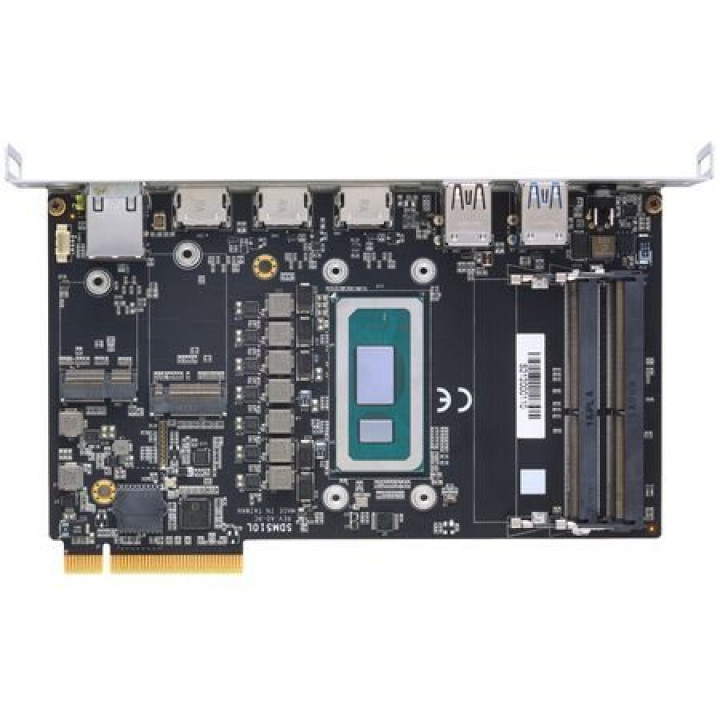 Компактный встраиваемый компьютер Axiomtek SDM510L-I5H-3H1 (Intel Core i5-12600HE, 3xHDMI, 1xLAN)