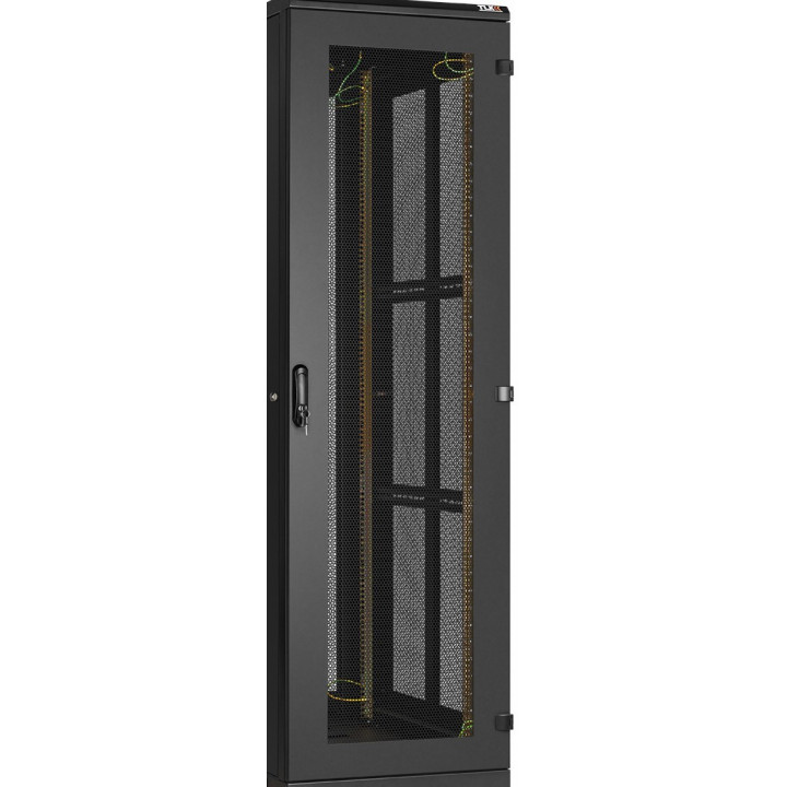 Дверь для шкафа TLK TFA-4280-P-BK (одностворчатая, перфорированная, с замком и петлями, для TFA 42U, ширина 800 мм, черная)