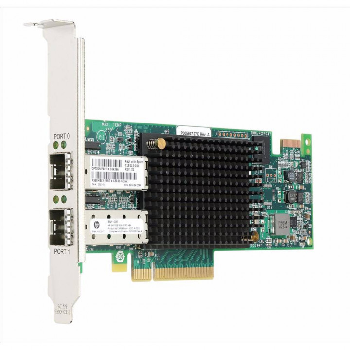 Контроллер HPE SN1100E C8R39A (Dual Channel 16Gb FC HBA, PCI-E 3.0, 2x SFP+)