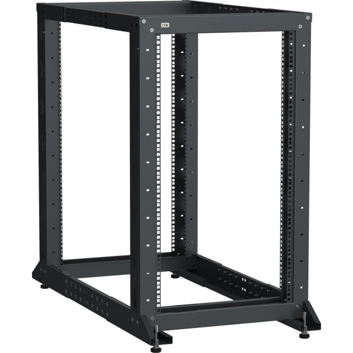 Стойка ITK LF05-33U61-2GM (LINEA F, 2-рамная, 33U, 600x600-1000 мм, черная)