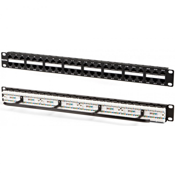 Патч-панель Hyperline PPHD-19-48-8P8C-C5e-110D (19", 1U, 48 портов, Cat.5e)