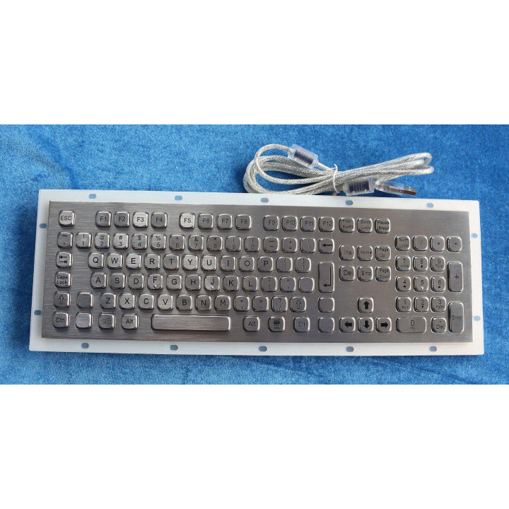 Антивандальная клавиатура Key Technology K-TEK-A396KP-FN-DWP-US/RU-USB (встраиваемая, IP65, русифицированная, 111 клавиш, USB)