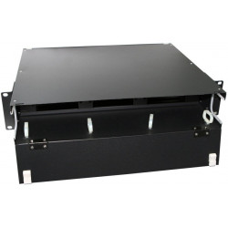 Патч-панель оптическая Hyperline FO-19BX-2U-F0-6xSLT-W120H32-EMP