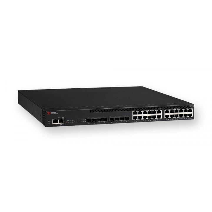 Коммутатор Brocade (Ruckus) ICX6610-24F-PE (24 порта 1GbE SFP, 8x1G/10G uplinks, 4x40G, Premium S/W)