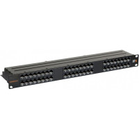 Коммутационная панель 19, 1U, категория 6, RJ45/8P8C, T568A/B NMC-RP48U NIKOMAX NMC-RP48UE2-1U-BK