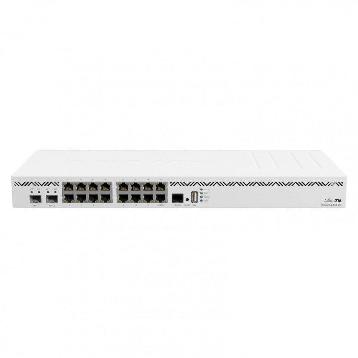 Маршрутизатор Mikrotik CCR2004-16G-2S+ (16xGbit LAN, 2xSFP+, 4-ядерный)