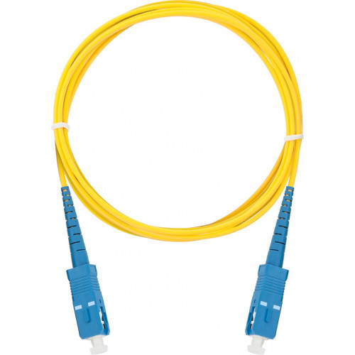 Шнур волоконно-оптический соединительный NIKOMAX NMF-PC1S2C2-SCU-SCU-003 (одномодовый 9/125мкм, SC/UPC-SC/UPC, 3м, желтый, LSZH)