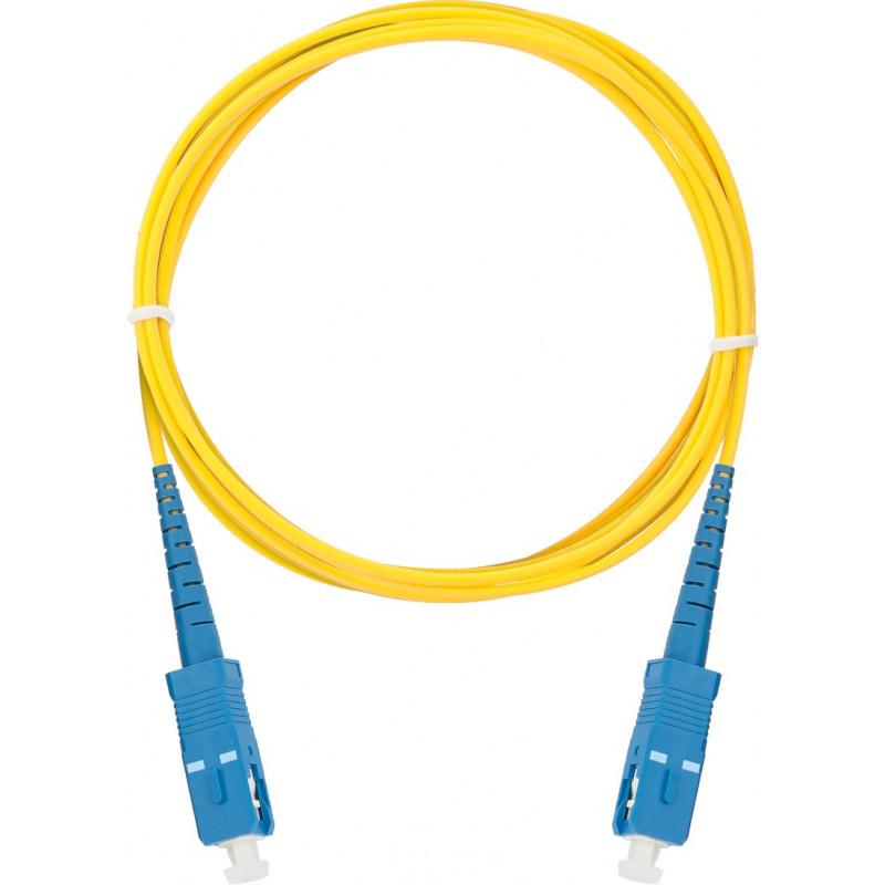 Шнур волоконно-оптический соединительный NIKOMAX NMF-PC1S2C2-SCU-SCU-003 (одномодовый 9/125мкм, SC/UPC-SC/UPC, 3м, желтый, LSZH)