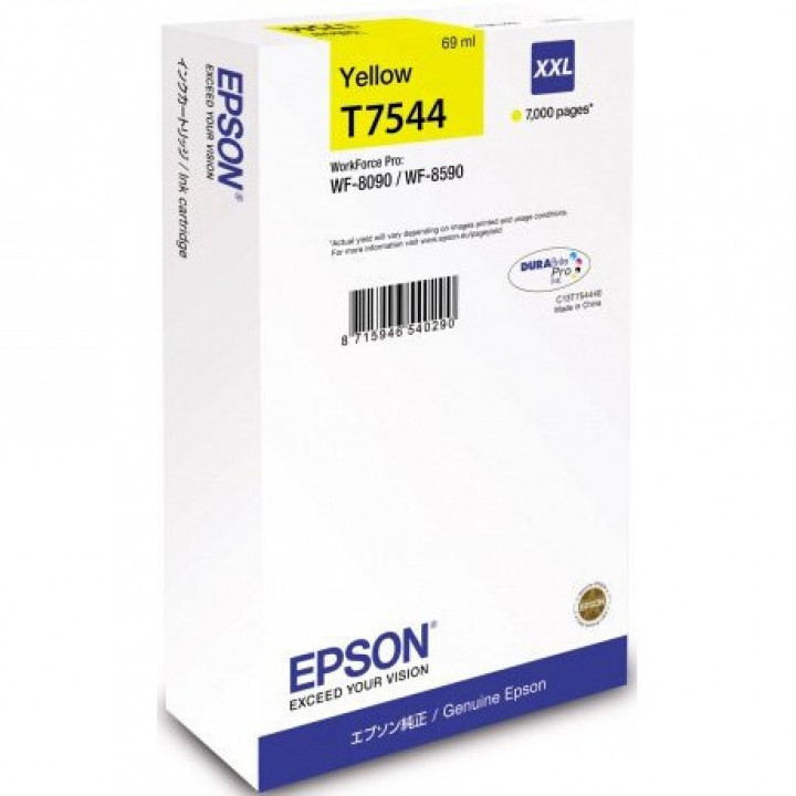 Картридж Epson C13T754440 (желтый, экстраповышенной емкости, для WF-8090/8590) Картридж Epson C13T754440 (желтый, экстраповышенной емкости, для WF-8090/8590)