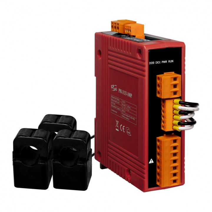 Интеллектуальный измеритель параметров трехфазной сети ICP DAS PM-3133-100P (Modbus RTU, токовое кольцо 60 А)