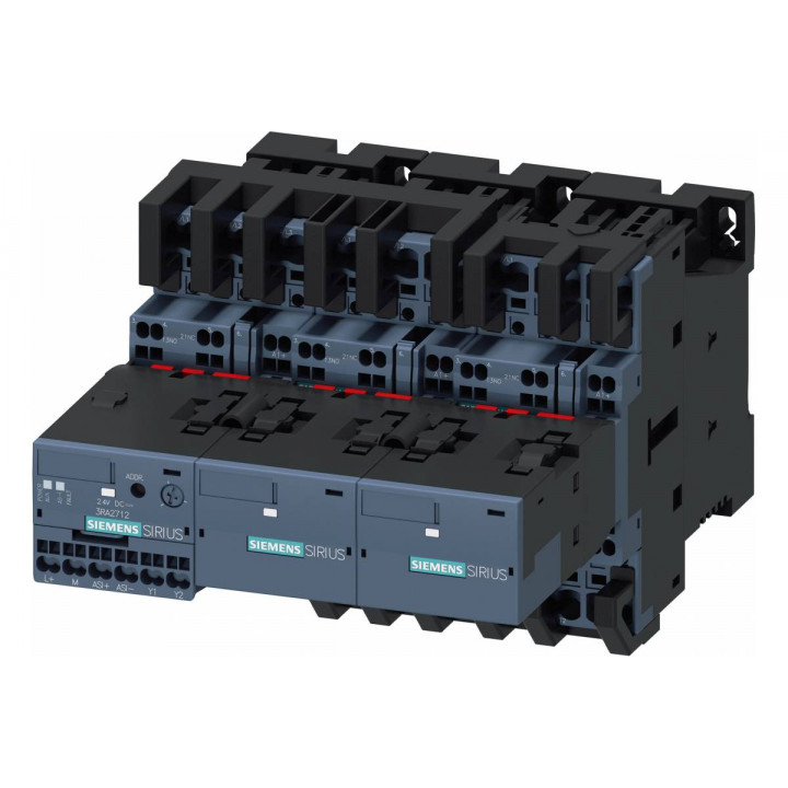 Контакторная сборка Siemens 3RA2426-8XH32-2BB4 (звезда-треугольник, ASI, AC3 22кВт/400V, DC 24V) Контакторная сборка Siemens 3RA2426-8XH32-2BB4 (звезда-треугольник, ASI, AC3 22кВт/400V, DC 24V)