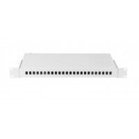 Оптический кросс 19" NIKOMAX, 1U, до 24 SC портов или 48 LC портов, стальной,, NMF-RP24SC-WS-ES-1U-GY
