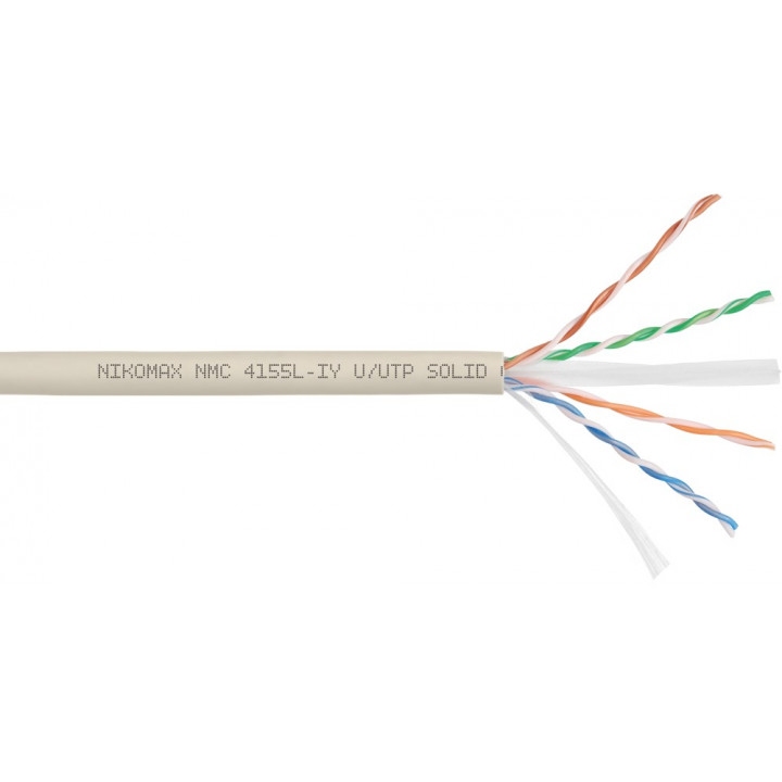 Кабель витая пара NIKOMAX NMC 4155L-IY (U/UTP, Cat.6a, 500 МГц, 23AWG, BC, св.-сер., 500 м) Кабель витая пара NIKOMAX NMC 4155L-IY (U/UTP, Cat.6a, 500 МГц, 23AWG, BC, св.-сер., 500 м)