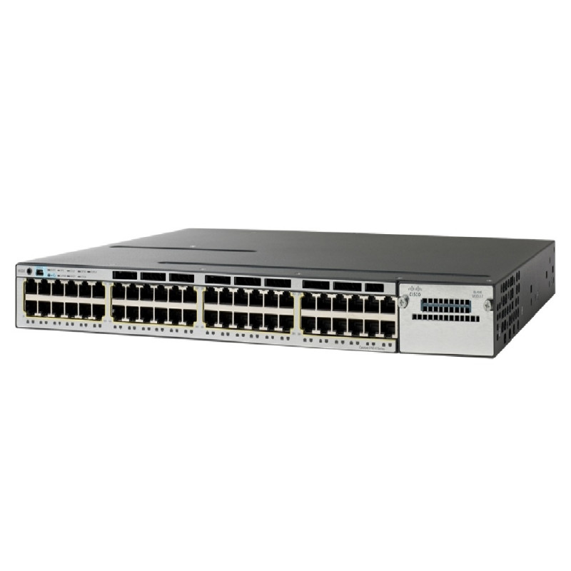 Коммутатор Cisco WS-C3850-48F-L (48 портов Ethernet, PoE, поддержка стекирования)