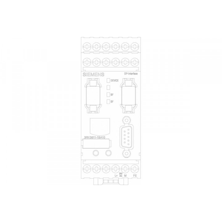 Интерфейсный модуль Siemens 3RK3511-1BA10 (Sirius, Profibus-DP, 12 Kbit/s, RS 485) Интерфейсный модуль Siemens 3RK3511-1BA10 (Sirius, Profibus-DP, 12 Kbit/s, RS 485)