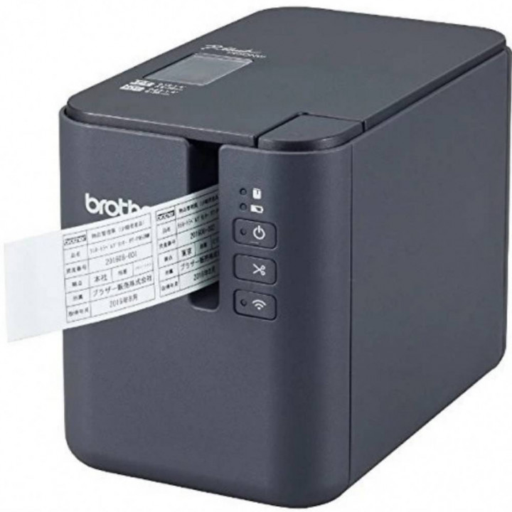 Термопринтер Brother PTP950NWR1 (стационарный, для печати наклеек, светло-серый)