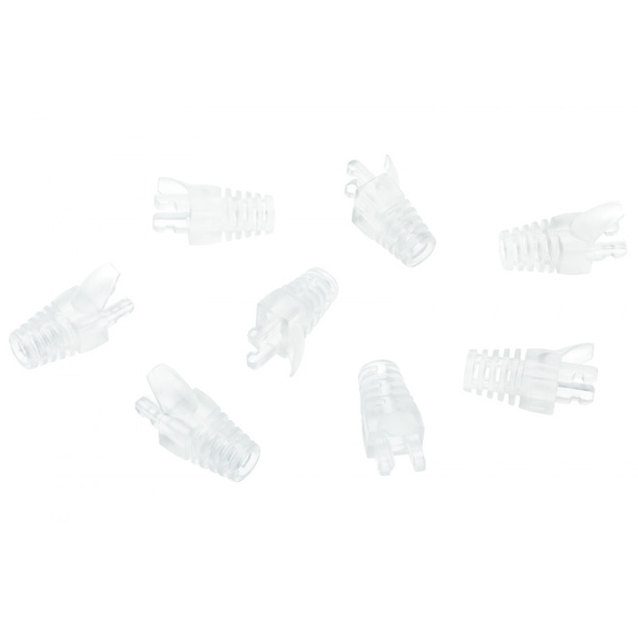 Защитный колпачок для RJ45 NIKOMAX NMC-RJBOOT65A-TR-100 (прозрачный, под кабель 6.5 мм)
