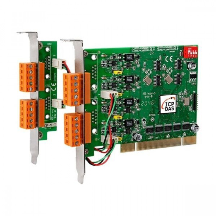 Плата адаптер ICP DAS PISO-CAN400U-FD-T (4-портовый Universal PCI CAN FD, винтовые клеммы) Плата адаптер ICP DAS PISO-CAN400U-FD-T (4-портовый Universal PCI CAN FD, винтовые клеммы)