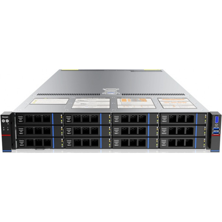 Серверная платформа Gooxi SL201-D12R-NV-G4 (2U, 12x 2.5/3.5" SAS/SATA/NVMe, 800W CRPS)