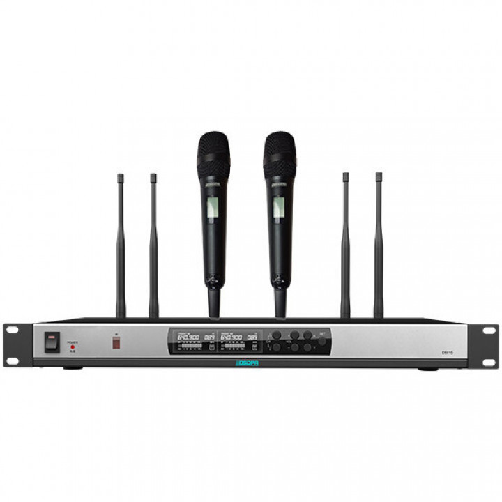 Беспроводная микрофонная система DSPPA D5823 (True Diversity UHF, 2 головных микрофона)
