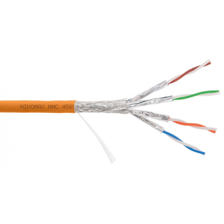 Кабель витая пара NIKOMAX NMC 4565C-OR (S/FTP, Cat.7, 600 МГц, 23AWG, BC, оранж., 500 м) Кабель витая пара NIKOMAX NMC 4565C-OR (S/FTP, Cat.7, 600 МГц, 23AWG, BC, оранж., 500 м)