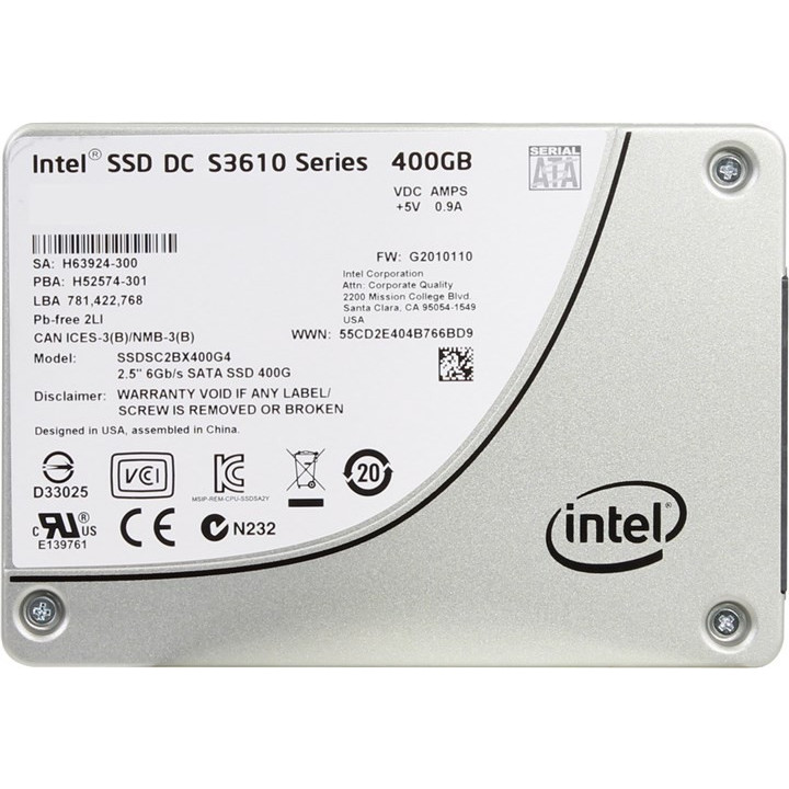 Жесткий диск Intel SSDSC2BX400G401 (400GB, SATA, 2.5", серия S3610)