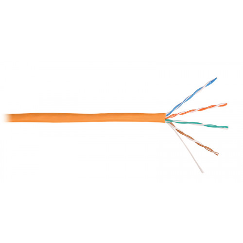 Кабель U/UTP 4 пары, категория 5е NIKOLAN NKL 4100C-OR (кат.5e, 100МГц, LSZH нг (В)-HFLTx, оранжевый)