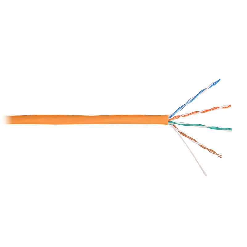 Кабель U/UTP 4 пары, категория 5е NIKOLAN NKL 4100C-OR (кат.5e, 100МГц, LSZH нг (В)-HFLTx, оранжевый)