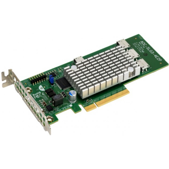 HBA-адаптер Supermicro AOC-SLG3-4E2P (PCIe, NVMe, 4P Switch)