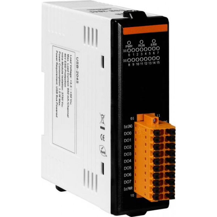 Модуль ввода-вывода USB ICP DAS USB-2045 CR (16 DO Source) Модуль ввода-вывода USB ICP DAS USB-2045 CR (16 DO Source)
