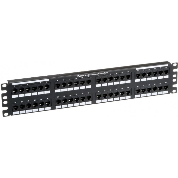 Патч-панель Panduit NK6PPG48Y (48 портов, 1U, Cat.6, экранированная, желтая)