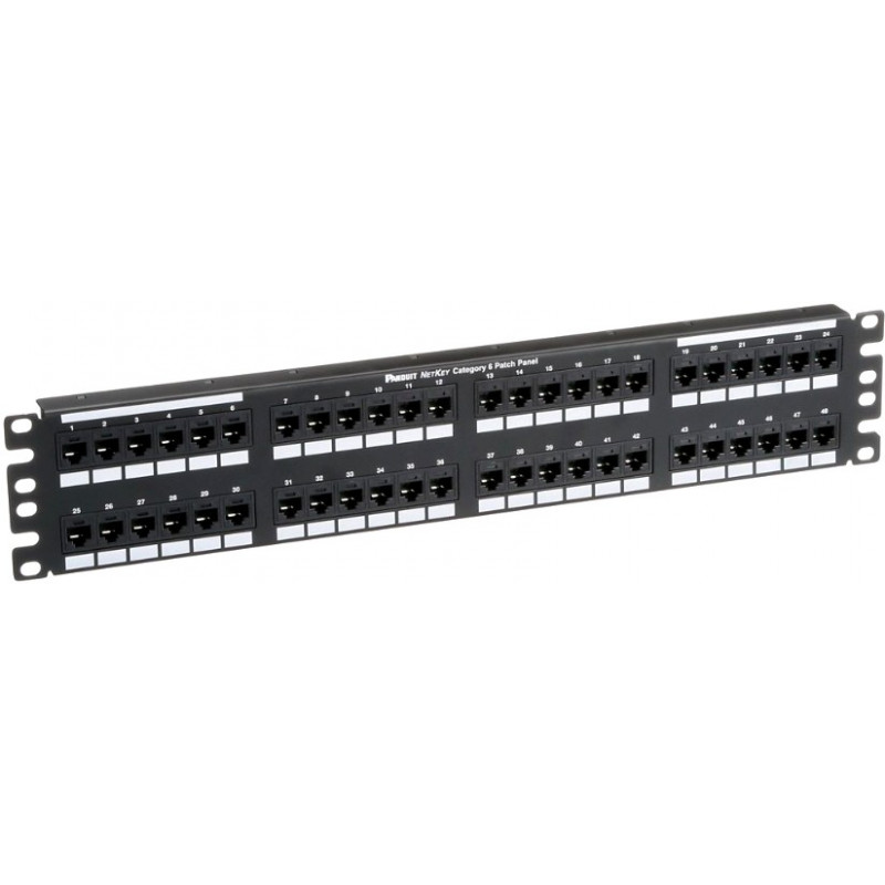Патч-панель Panduit NK6PPG48Y (48 портов, 1U, Cat.6, экранированная, желтая)
