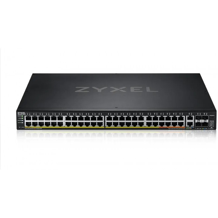 Коммутатор Zyxel XGS2220-54HP-EU0101F (L3 Access, 48x1G PoE+, 2x1/2.5/5/10G PoE++, 4xSFP+, PoE 600Вт) Коммутатор Zyxel XGS2220-54HP-EU0101F (L3 Access, 48x1G PoE+, 2x1/2.5/5/10G PoE++, 4xSFP+, PoE 600Вт)