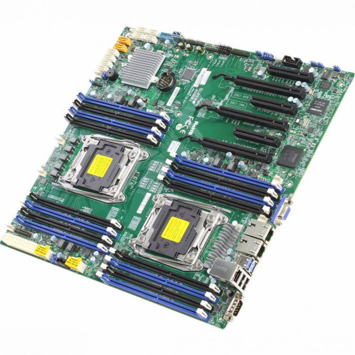 Серверная материнская плата Supermicro MBD-X10DRH-IT-O (E-ATX, 2x2011-R3, 16xDDR4, 10xSATA, 2x10GbE)