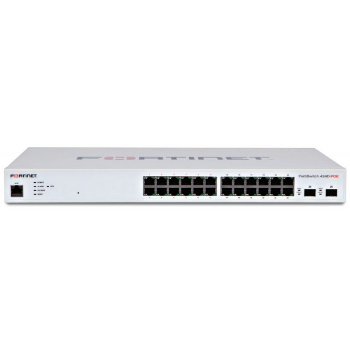 Коммутатор Fortinet FS-424D-POE (24 порта GE PoE+, 2x10GE SFP+) Коммутатор Fortinet FS-424D-POE (24 порта GE PoE+, 2x10GE SFP+)