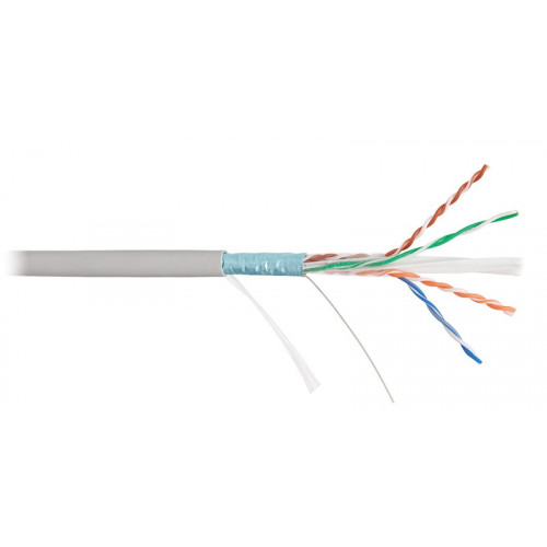 Кабель F/UTP 4 пары, категория 6 NIKOLAN NKL 4240A-GY (кат.6, 250МГц, PVC, серый)